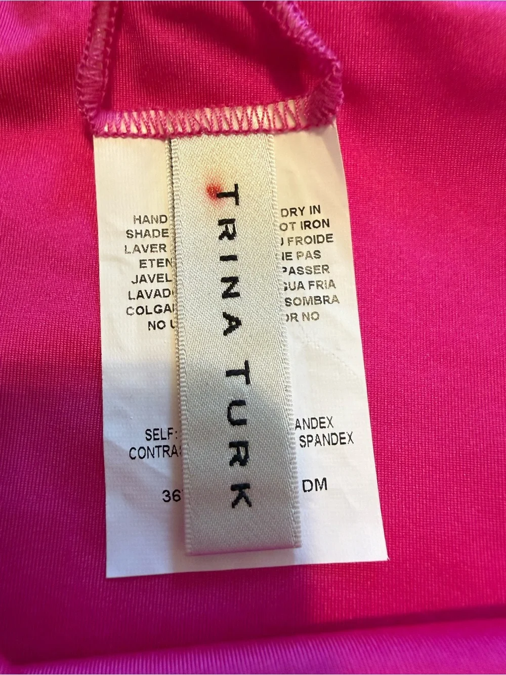 Trina Turk Swoop Multicolor High-Waist Tie-Side Bikini Bottom size 6